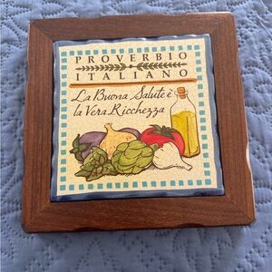 Hand Painted Italian Tile Wall Art Kitchen Decor